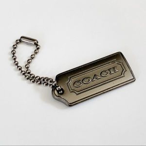 SOLD Coach Metal Hang Tag in Gunmetal/Pewter